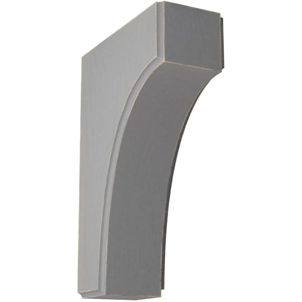 Ekena Millwork 1 3/4"W x 4"D x 6"H Clarksville Wood Vintage Decor Bracket, Pebble Grey BKTWD02X04X06CVPG - main